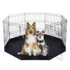 VEVOR Dog Playpen, 8 Pcs 30"H x 24"W Panels Foldable Metal Pet Exercise Pen, Dog Fence Indoor and Outdoor Pen with Door, 600D Oxford Fabric Bottom Pad