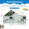 Extra Sturdy 3x2m Outdoor Metal Cat Cage – DIY Solid Wood Platform, Double Safety Lock & Enhanced Stability, Multi-Pet Use, Waterproof Tarp Included
