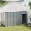 Dog House Anthracite Galvanized Steel 77.2 x 35.8 x 43.3 in