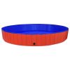 Dog Swimming Pool Red PVC Diameter 118.1 in x Height 15.7 in