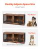 VEVOR 75" Dog Crate Furniture for 2 Dogs, Extra Large Double Dog Crate Furniture Large Breed with Divider & Double Doors