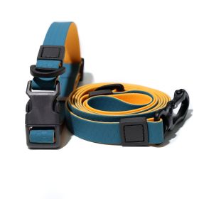 Waterproof Wear-Resistant & Tear-Proof Two-color honeycomb embossed traction rope set  Anti-Slip Buckle Easy-to-Clean 4.92FT Adjustable Length Beach T (Color: Blue-orange, size: 1.5cm*150cm)